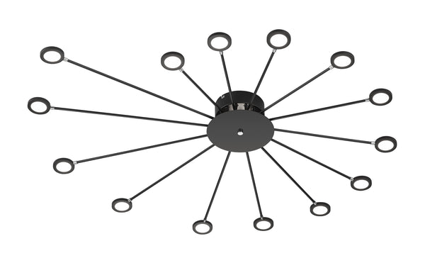 online LED-Innendeckenleuchte aus mattschwarzem Metall