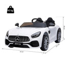 Macchina Elettrica per Bambini 2 Posti 12V Mercedes GTR AMG Bianca-6