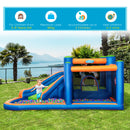 Castello Giostra Gonfiabile 380x340x170 cm con Scivolo Piscina e Pompa Multicolor-5