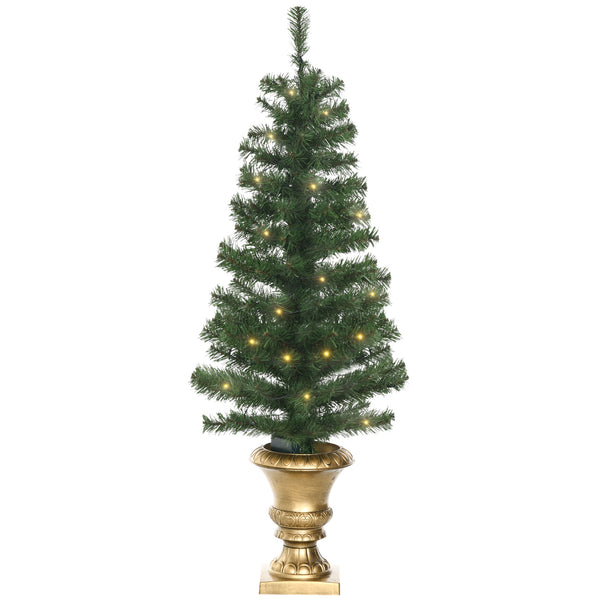 Künstlicher Weihnachtsbaum H120 cm 140 Zweige mit grünen LED-Lichtern sconto