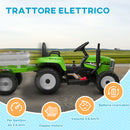 Trattore Elettrico per Bambini 12V con Rimorchio Verde-8