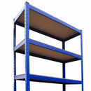 Set 9 Scaffali ad Incastro Piani in MDF Struttura in Acciaio Blu-3