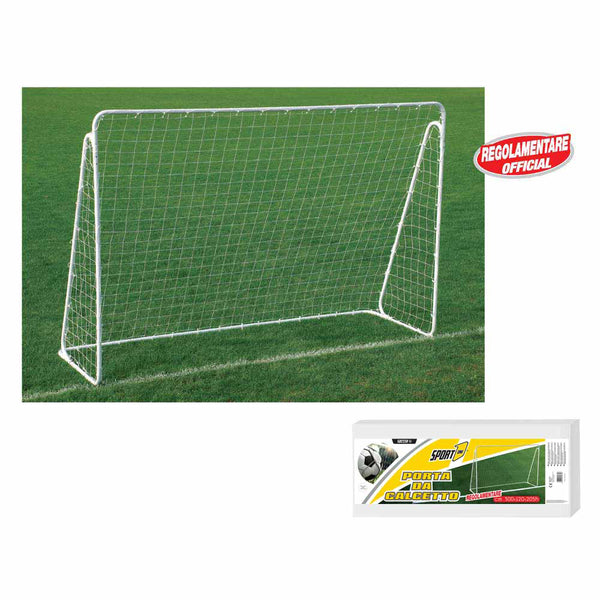 sconto Porta da Calcio 300x120x205 cm Rete Impermeabile Telaio in Metallo