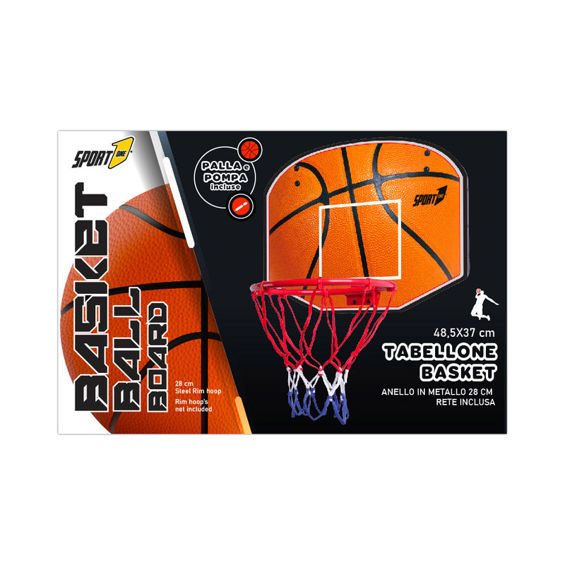 Canestro da Basket Ø 28 cm in MDF Play Arancione-2