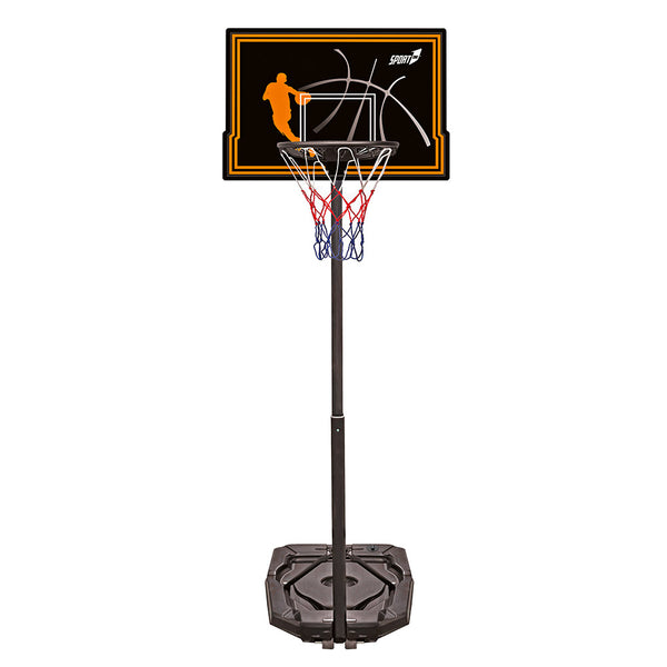 acquista Canestro da Basket Esterno Altezza Allungabile 100-210 cm Base Zavorrabile Nero