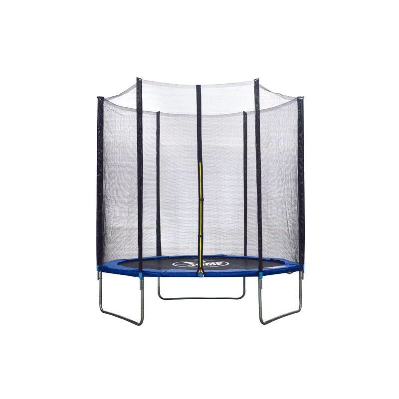 Trampolino Tappeto Elastico Ø183x200 cm in Acciaio con Rete di Protezione Nero e Blu -1