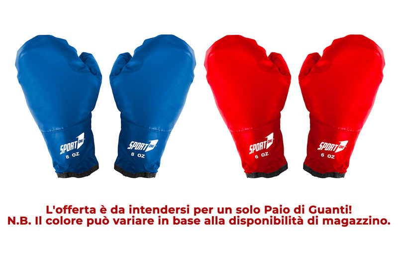 Guantoni da Boxe 6-8 oz in PU  Rosso e Blu-4