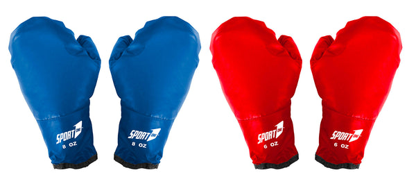 Guantoni da Boxe 6-8 oz in PU  Rosso e Blu prezzo