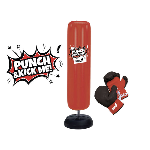 sconto Sacco da Boxe Punching Bag Punching Bag con Guantoni Rosso