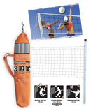 Rete Impermeabile Portatile per Beach Volley 6x0,60m con Paletti in Metallo Bianca-2