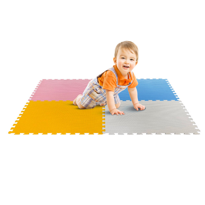 Tappeto Puzzle 4pz per Bambini Componibile Mega Quadrotti Multicolore-1