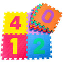 Tappeto Puzzle 10pz per Bambini Componibile Numeri Multicolore-1