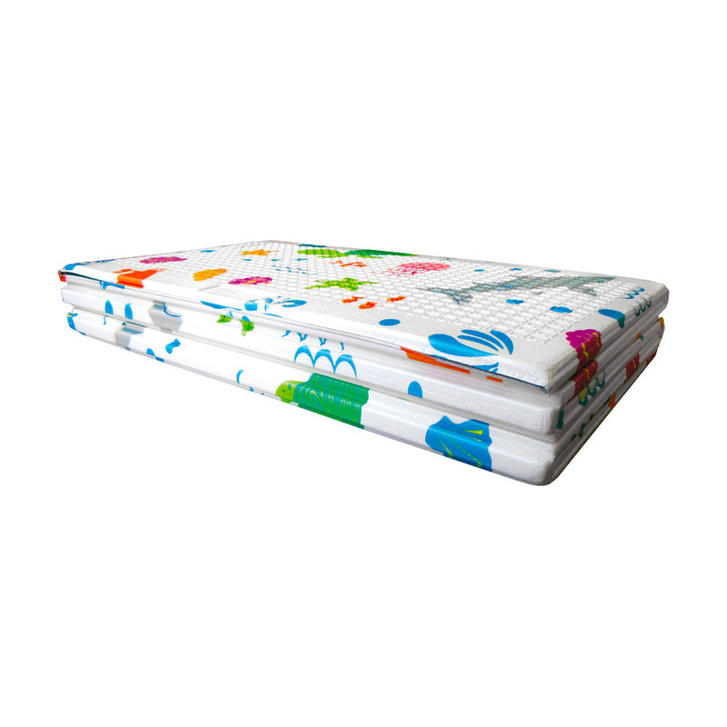 Tappeto Morbido per Bambini 120x90x0,8 cm Pieghevole Oceano Multicolore-2