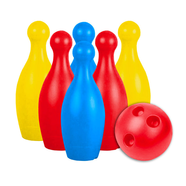 Gioco Bowling per Bambini con Birilli H19 cm 1 Boccia Ø10 cm in Plastica Multicolore acquista