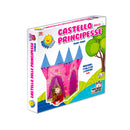 Tenda da Gioco per Bambini 110x110x132 cm Struttura in Plastica Tubolare Con 2 Torri Rosa-2