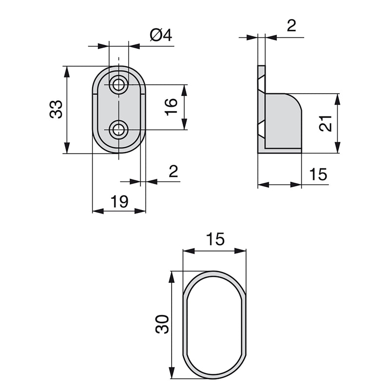 Set 2 Bastoni Appendiabiti per Armadi Ovali 95 cm in Acciao Emuca Cromato-4