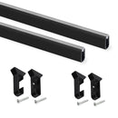 Set 2 Barre Appendiabiti per Armadio 75 cm in Alluminio Emuca Nero-1