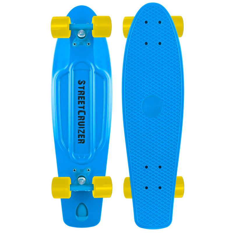 Skateboard con Tavola 57 cm in PP Street Cruizer Azzurro Arancio e Giallo-2