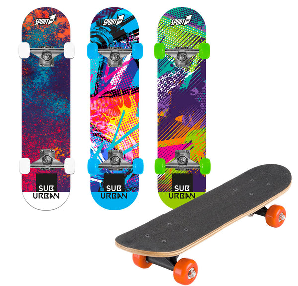 online Skateboard con Tavola 80 cm in Legno Concava Sub Urban Multicolore