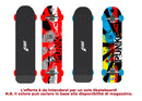 Skateboard con Tavola 76 cm in Legno Punk Rosso Azzurro-4