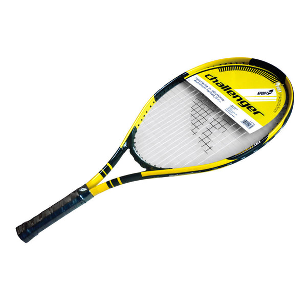 acquista Racchetta da Tennis 64x38x3 cm in Alluminio Nero/Giallo