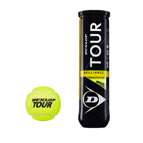 online Set 3 Palline da Tennis Ø8x21,5 cm in Tubo Pressurizzato Dunlop Tour Brilliance Gialle