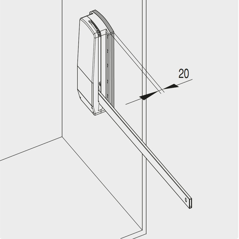 Spessore Laterale per Appendiabiti per Armadio Hang Verniciato Alluminio Tecnoplastica Emuca-3