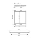 Porta Pantaloni Estraibile per Armadio 60 cm in Alluminio e Acciaio Emuca Moka-3