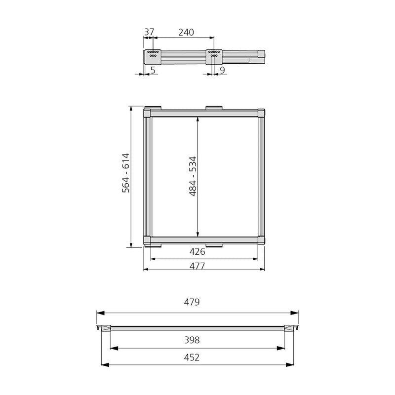 Porta Pantaloni Estraibile per Armadio 60 cm in Alluminio e Acciaio Emuca Moka-3