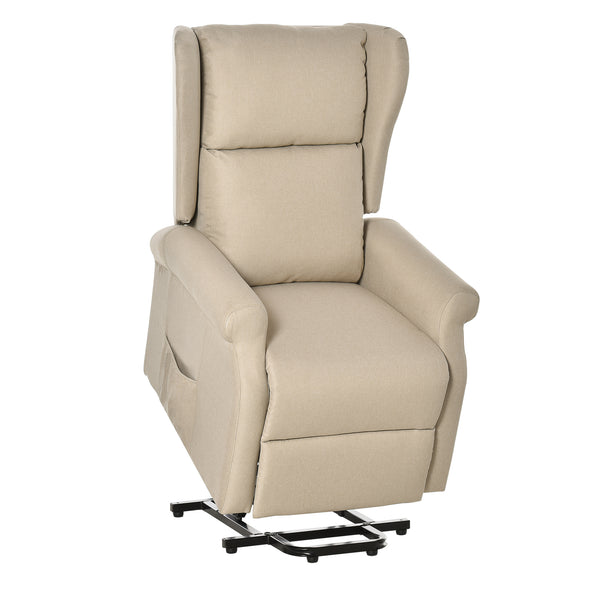 sconto Relax Lift Sessel aus cremefarbenem Stoff