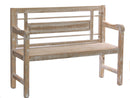 Panchina da Giardino 115x45xH85 cm in Abete Legno naturale-1