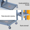 Carrello Pulizie Professionale Multiuso con Borsa 100L e Ruote   Grigio-5