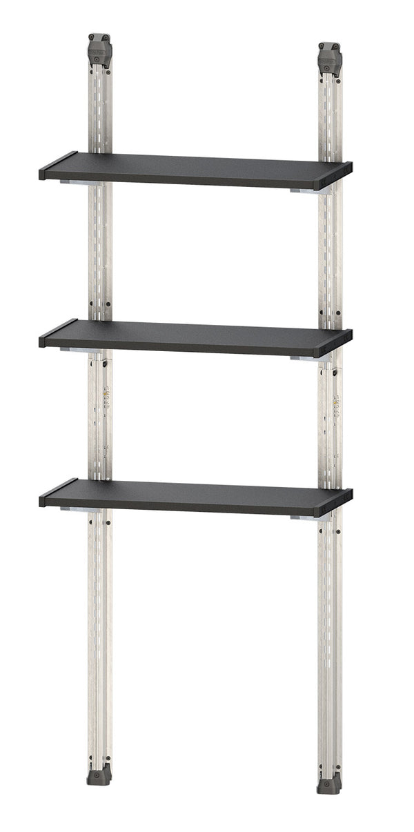 sconto Scaffalatura 3 Ripiani per Casetta da Giardino 70x30 cm Altezza Regolabile Struttura in Metallo Keter Shelving Kit 70