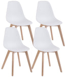 Set 4 Sedie 51,5x46,5x86 cm in Plastica Bianco-1