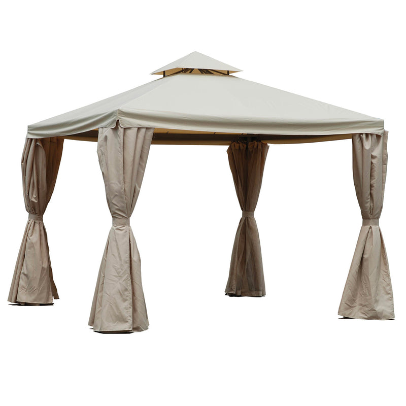 Gazebo da Giardino 3x3m in Alluminio Adami Dallas Lujo Beige-1