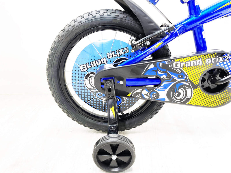 Bicicletta per Bambino 12" 2 Freni con Borraccia e Scudetto Frontale Blu-2