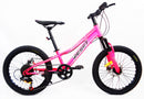 Bicicletta Mountain Bike MTB Ragazza 20" 7V in Acciaio Fucsia Fluo-1