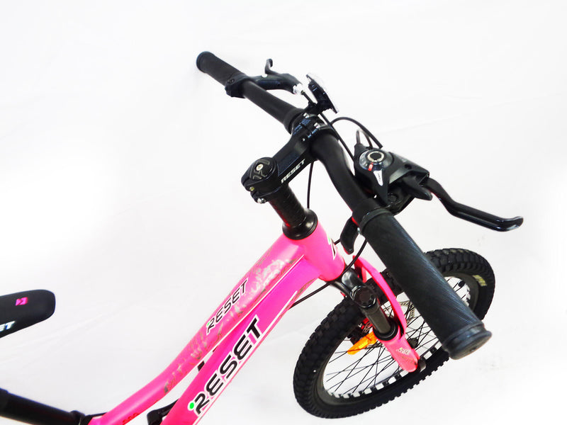 Bicicletta Mountain Bike MTB Ragazza 20" 7V in Acciaio Fucsia Fluo-4