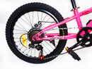 Bicicletta Mountain Bike MTB Ragazza 20" 7V in Acciaio Fucsia Fluo-6