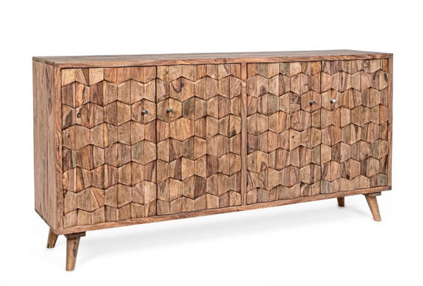 Sideboard 4 Türen 177x40x90 cm in Brown Wood prezzo