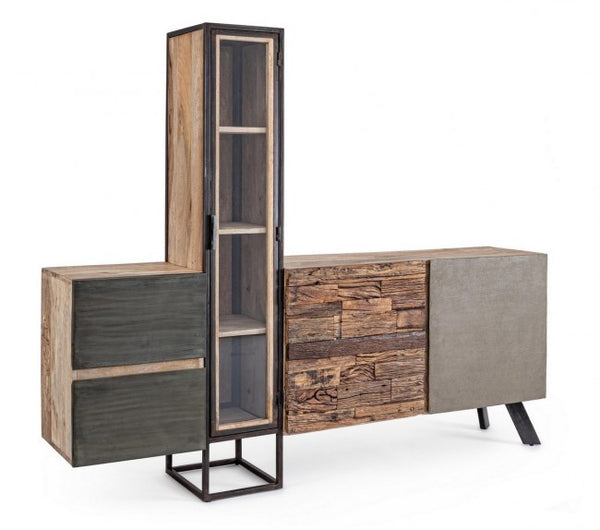 Sideboard mit Türen und Schubladen 193 x 38 x 165 cm in Holz sconto