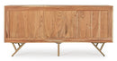 Credenza 3 Ante 160x40x76 cm in Legno Marrone-4