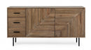 Credenza 2 Ante 3 Cassetti 160x40x83,2 cm in Legno Marrone-3