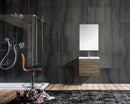 Mobile Bagno Sospeso 60 cm in MDF con Specchio Vorich Kristal Rovere-6