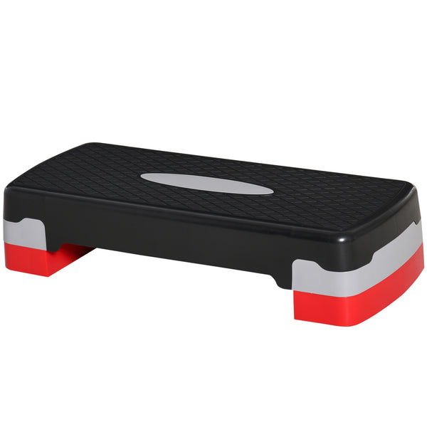 prezzo Step Fitness per Aerobica 68x29xh10-15 cm Altezza Regolabile in Plastica Nero e Rosso