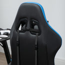 Sedia da Gaming Ergonomica 65x65x121-129 cm in Similpelle Blu e Nero-8