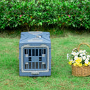 Trasportino per Cani e Gatti Pieghevole 56x31x37 cm Convertibile in Cuccia in PP e PVC Blu-9