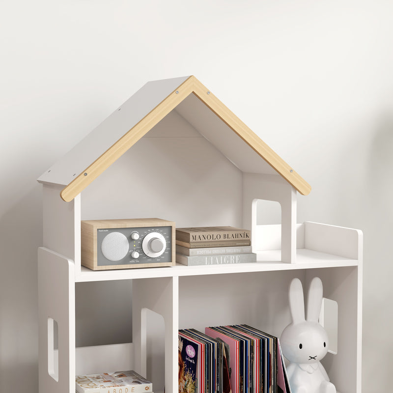 Libreria per Bambini 65x25x108,5 cm in MDF e Legno di Pino Bianco-7