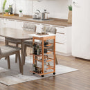 Carrello da Cucina 1 Cassetto 4 Cestelli 47x37x83 cm in Legno Marrone-2