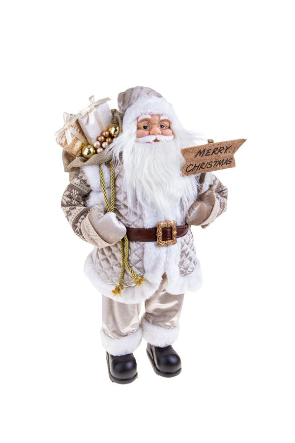 online Pupazzo Babbo Natale con Bastone 45 cm in Tessuto e Plastica